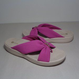 Bzees Size 7.5 M PROMISE Festival Pink Slip On Sandals New Women's Shoes